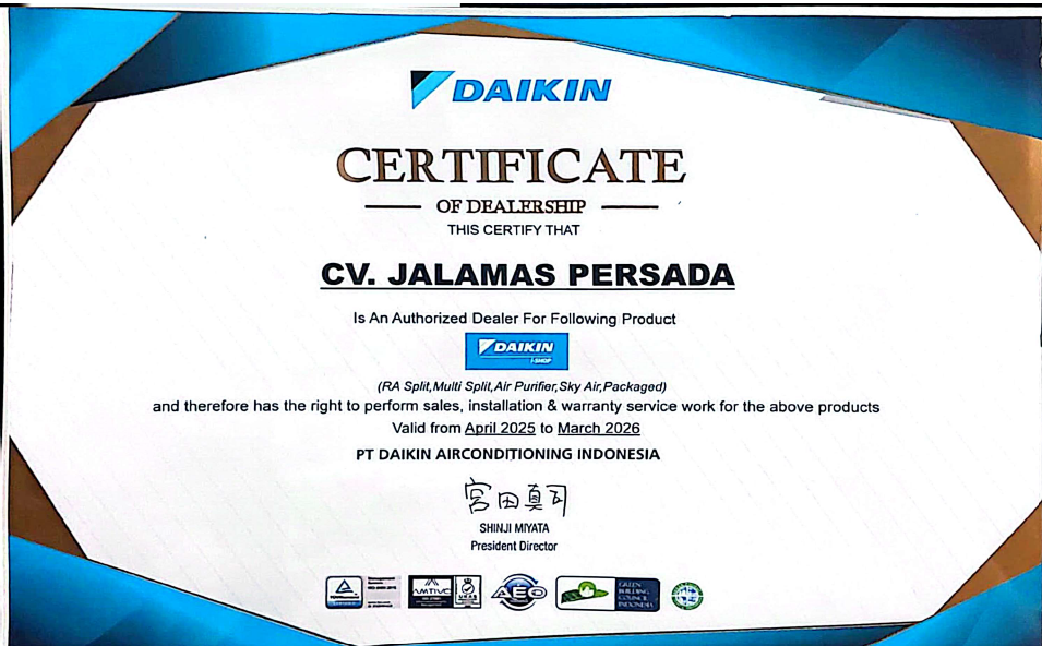 Sertifikat Daikin